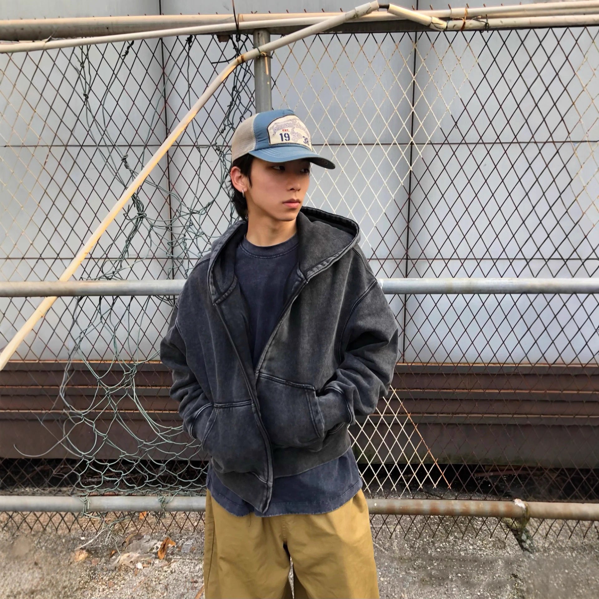 Veste de sweat à capuche à capuche à dos de boucle