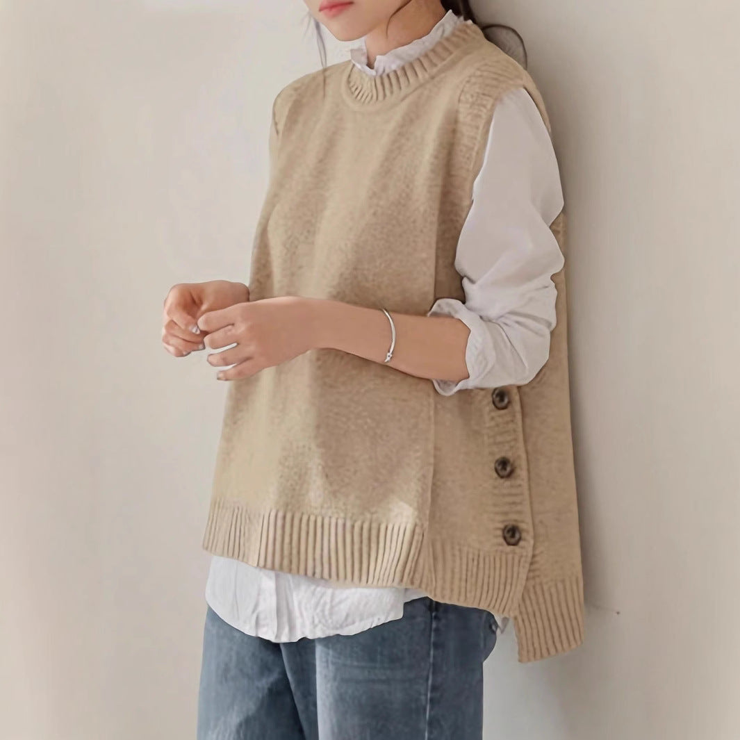 Femmes Retro Sweater Vest sans manches