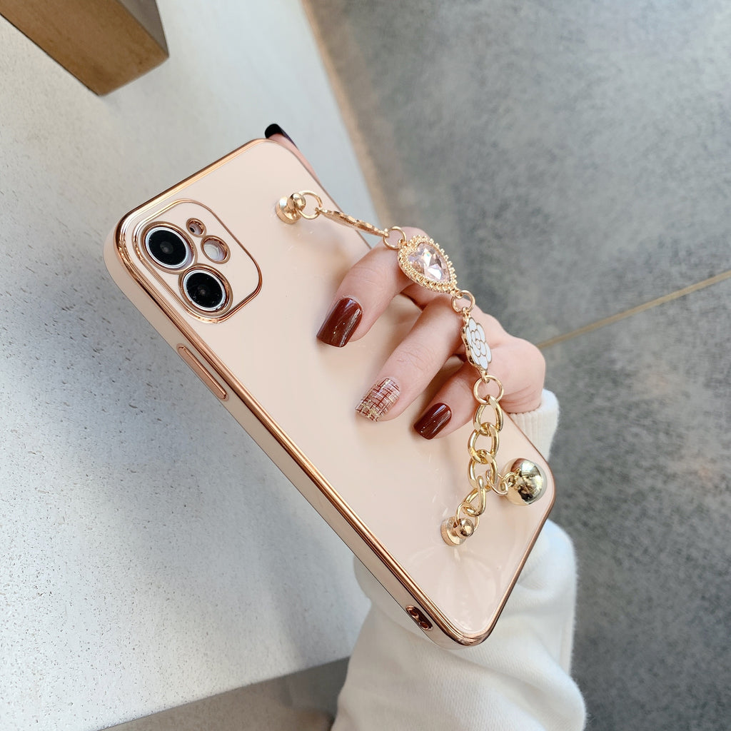 Camellia Bracelet Electroplating Soft Phone Case