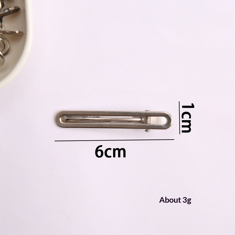 Simple métal argenté cheveux clip style latéral