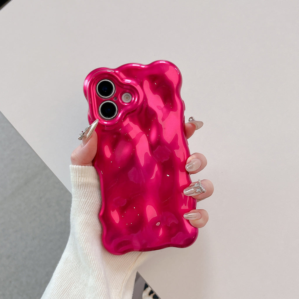 Téléphone portable de haute qualité Solid Color Wave Shell