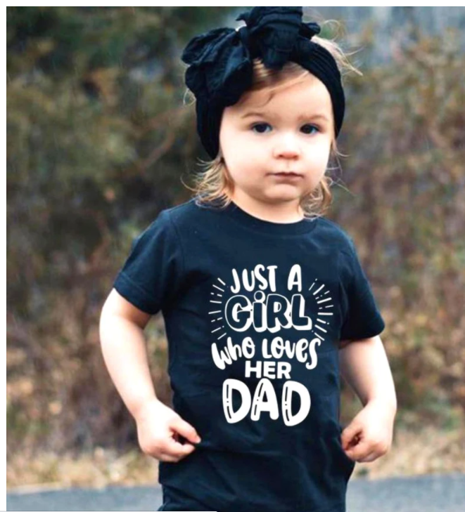 Just a dad who loves his daddy-daughter T-shirt