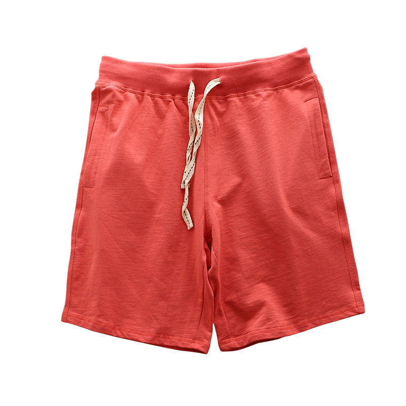 Lose Outer Wear Khaki Solid Color Casual Short homme