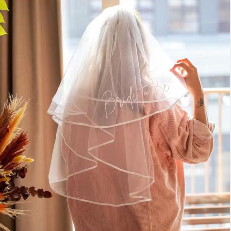 Bachelor Party Maridal Comb Double Layer Veil