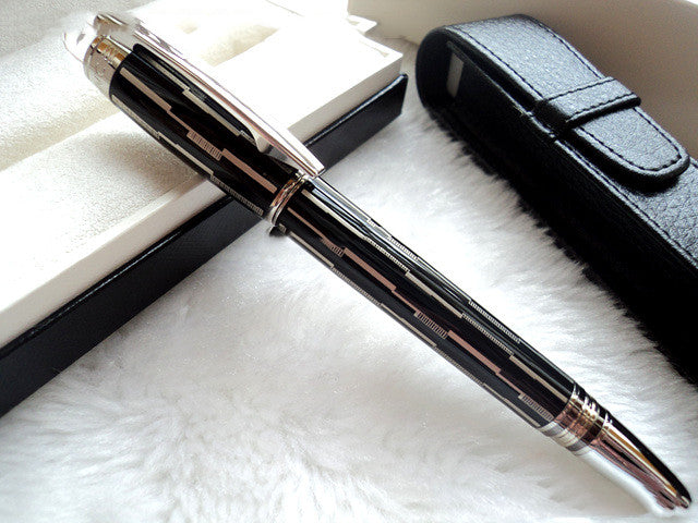 Interstellar cristal série tête métal Rollerball stylo à bille stylo de fontaine classique Carbo