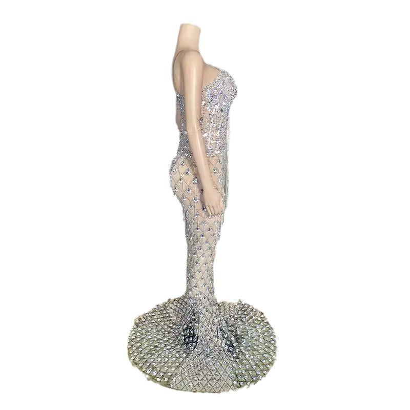 Aucun dos sans traces Sexy Élégant Gown de queue de poisson