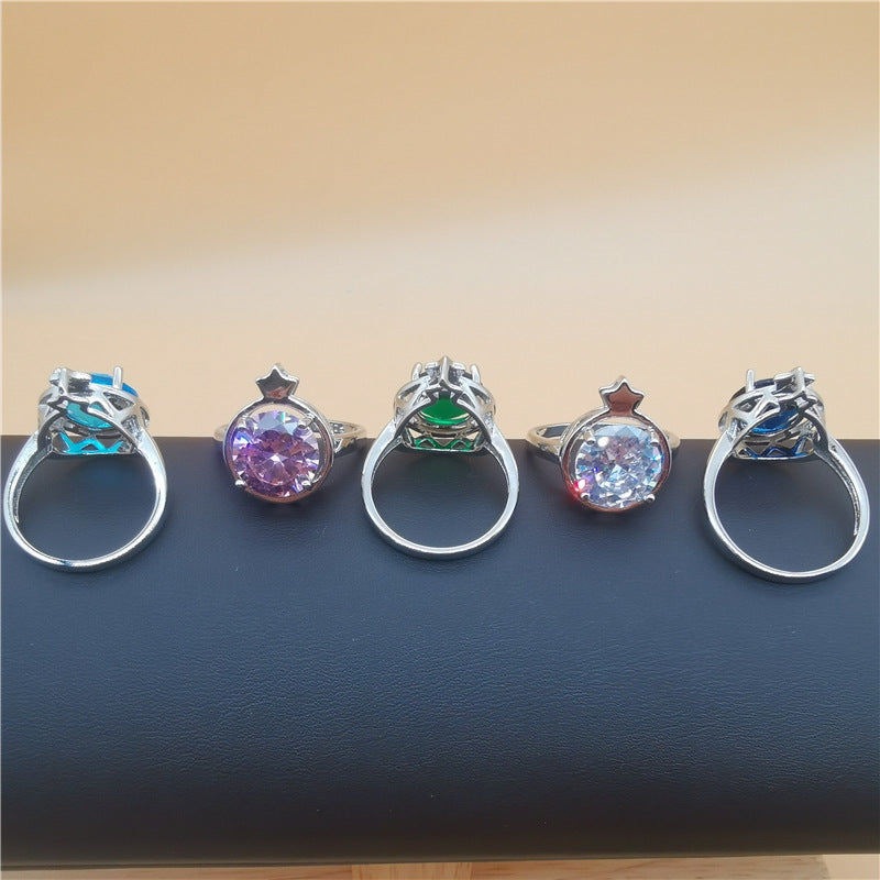Étoile à quatre pièces et formes rondes européennes Et Tanzanite de style américain