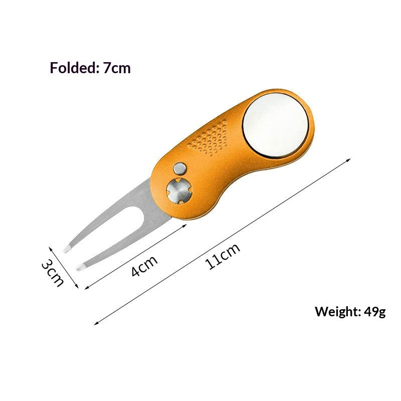 Fourche de balle de golf pliante métal aluminium-main
