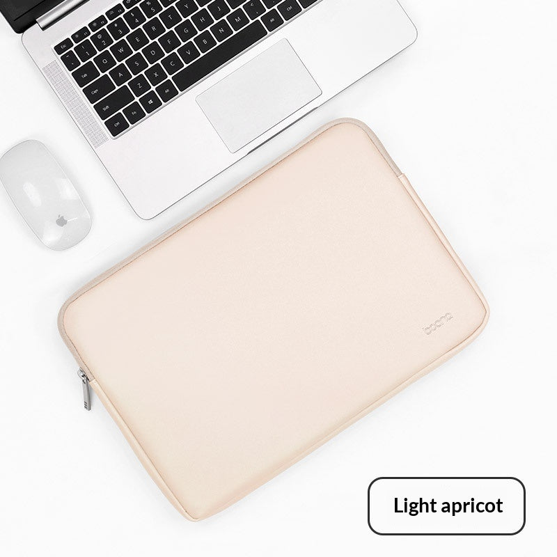 Internal leather laptop sleeve included
