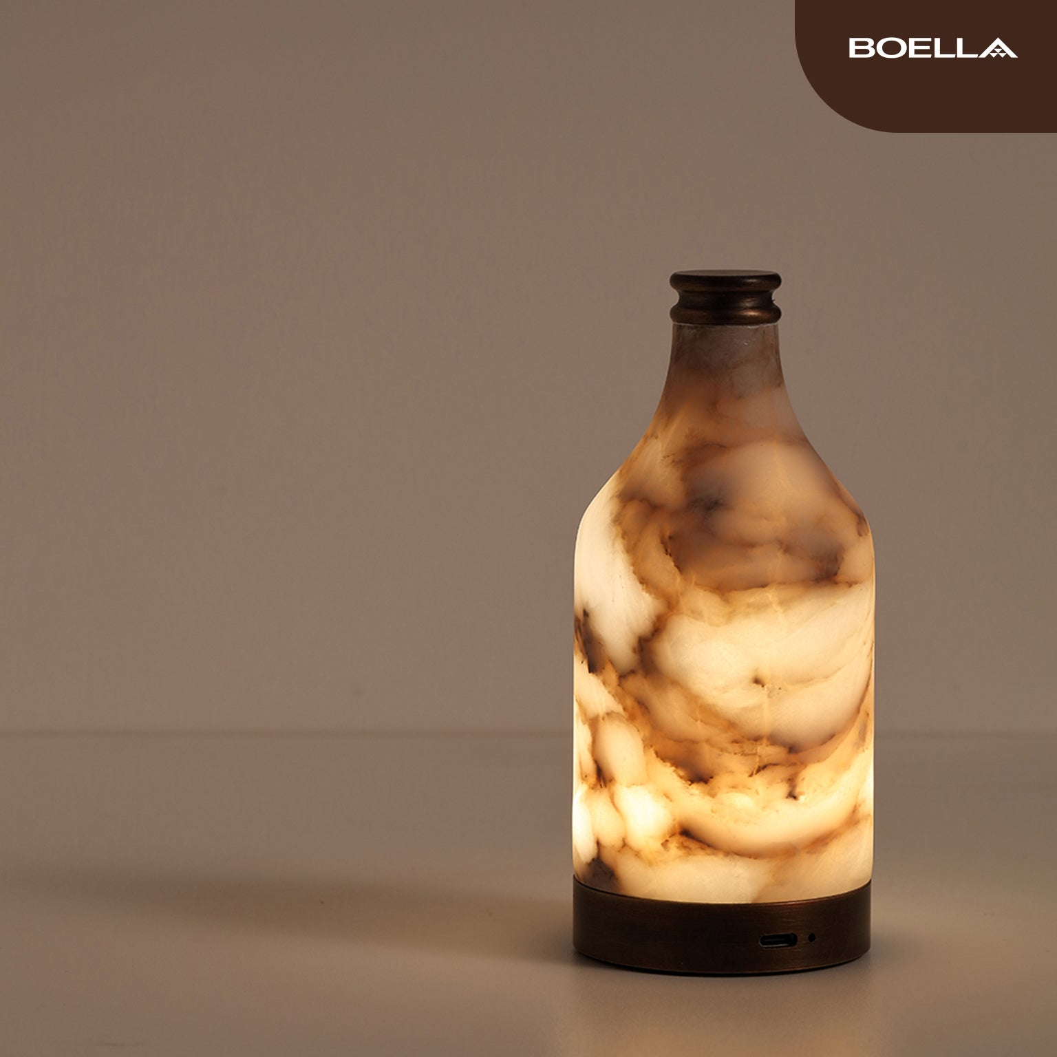 La lampe de marbre naturelle du bateau lumineux