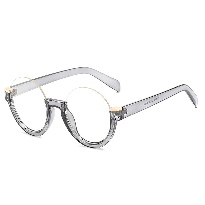 Lunettes de soleil tendance semi-imprimées avec protection contre la lumière bleue