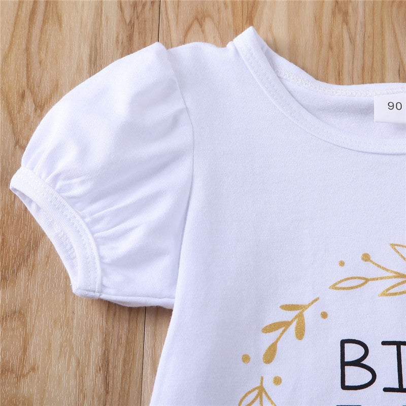 Parent-enfant Soeur Vêtements Vêtements pour enfants Lettre Impression Manches longues Manches courtes