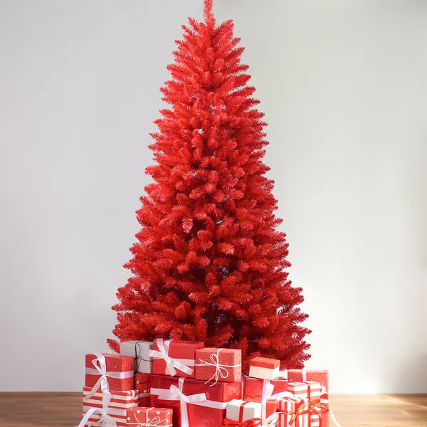 T3637P3398087FT Arbre de Noël rouge – Pure Arbre de PVC rouge avec 1066 conseils