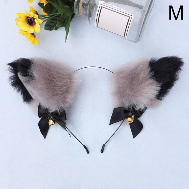 Bandeau d'oreilles de chat mignon en peluche