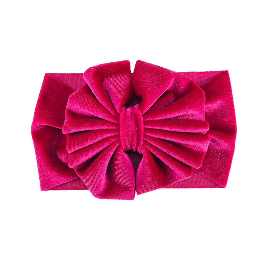 Haut bandeau surdimensionné Gold Velvet Bow