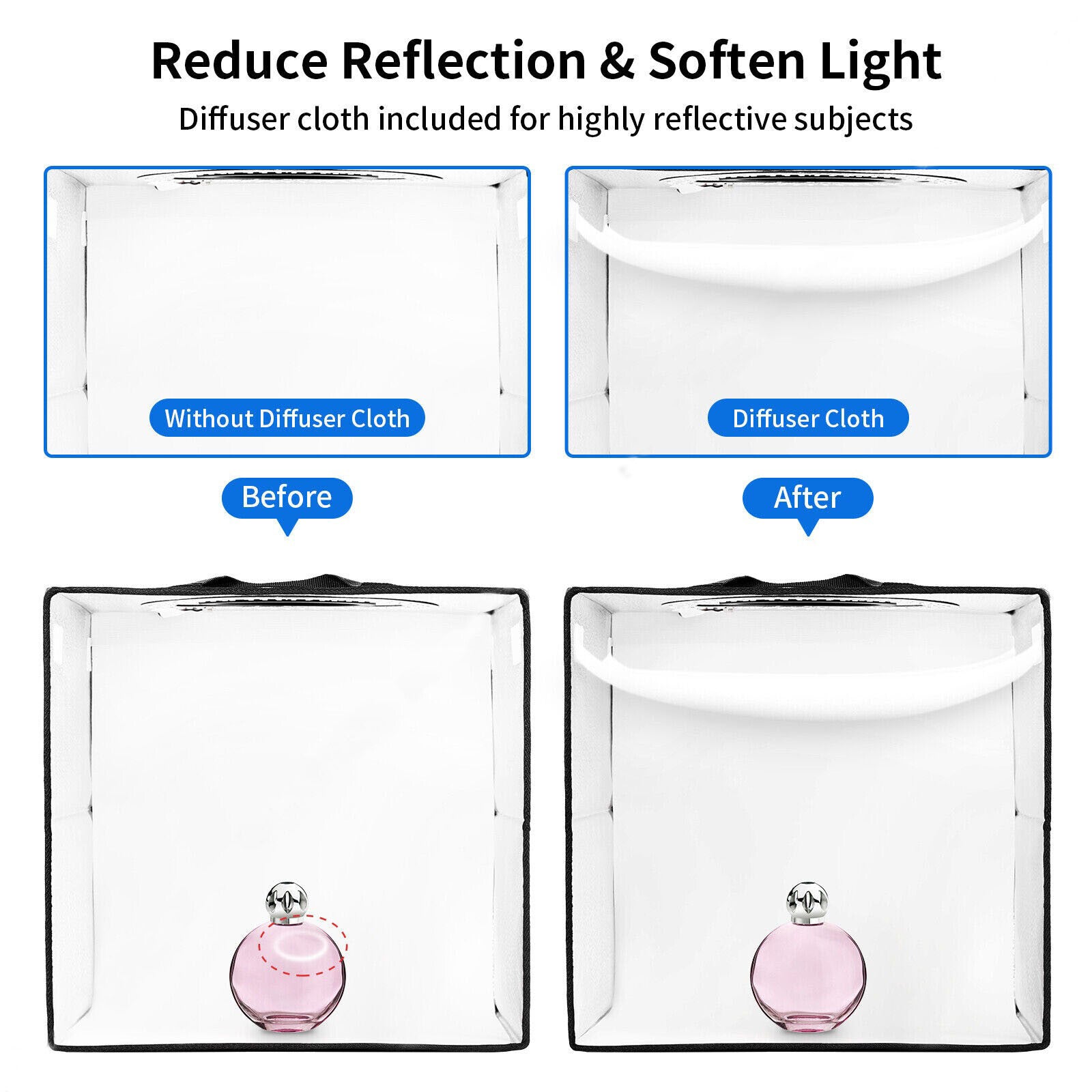 40x 40cm 144LED Portable LED Tente Box Bar Cube Room Studio Photographie 16 pouces