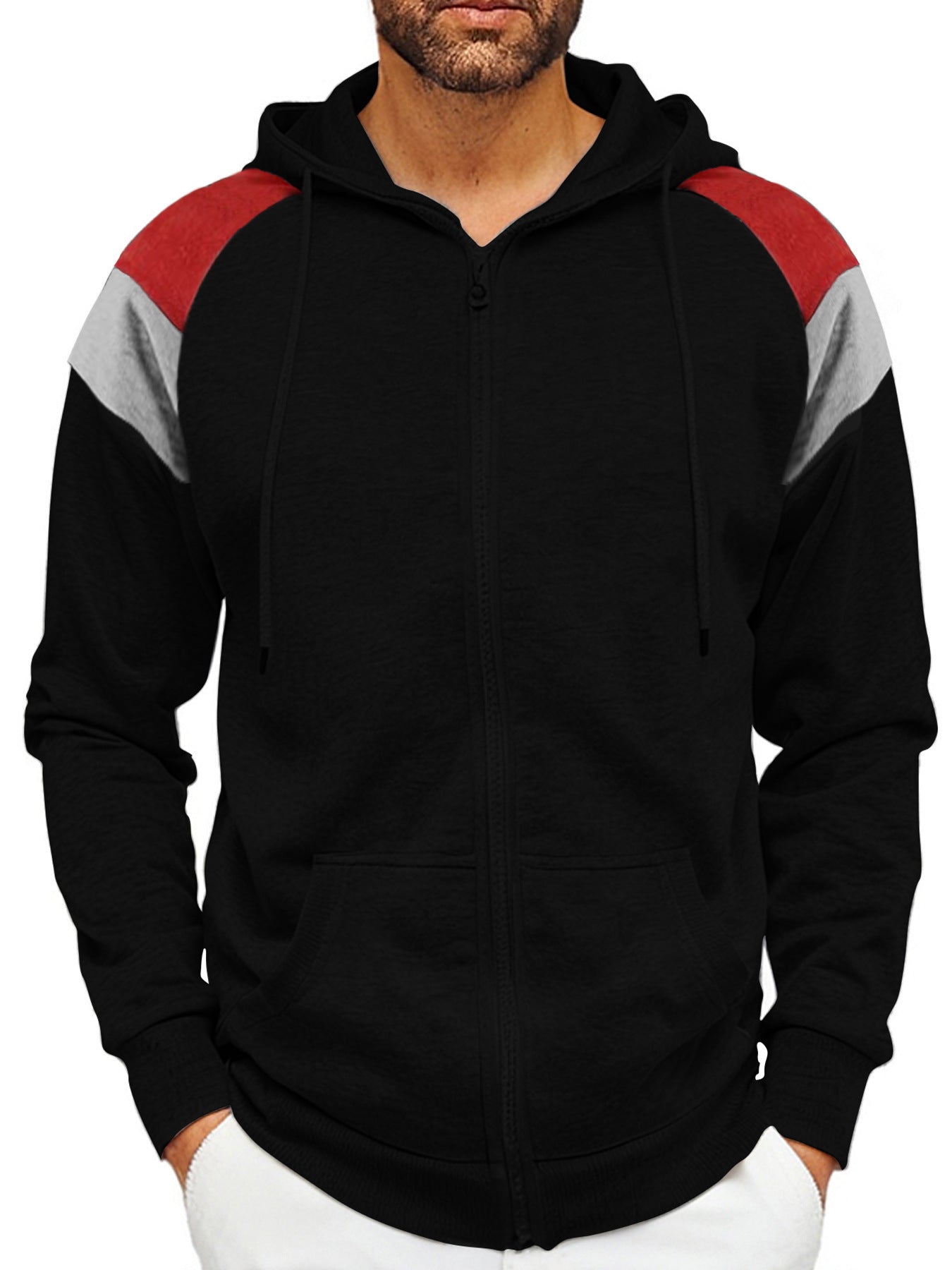 Hommes Couleur-Block Hoodie Casual Style sportif