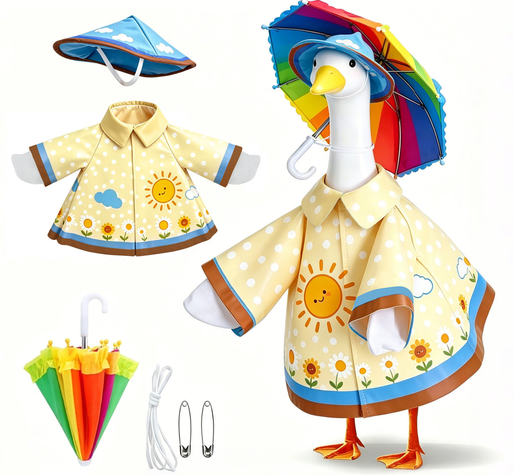 Ensemble décoratif de vêtements de jardinier pour Goose de Courtyard