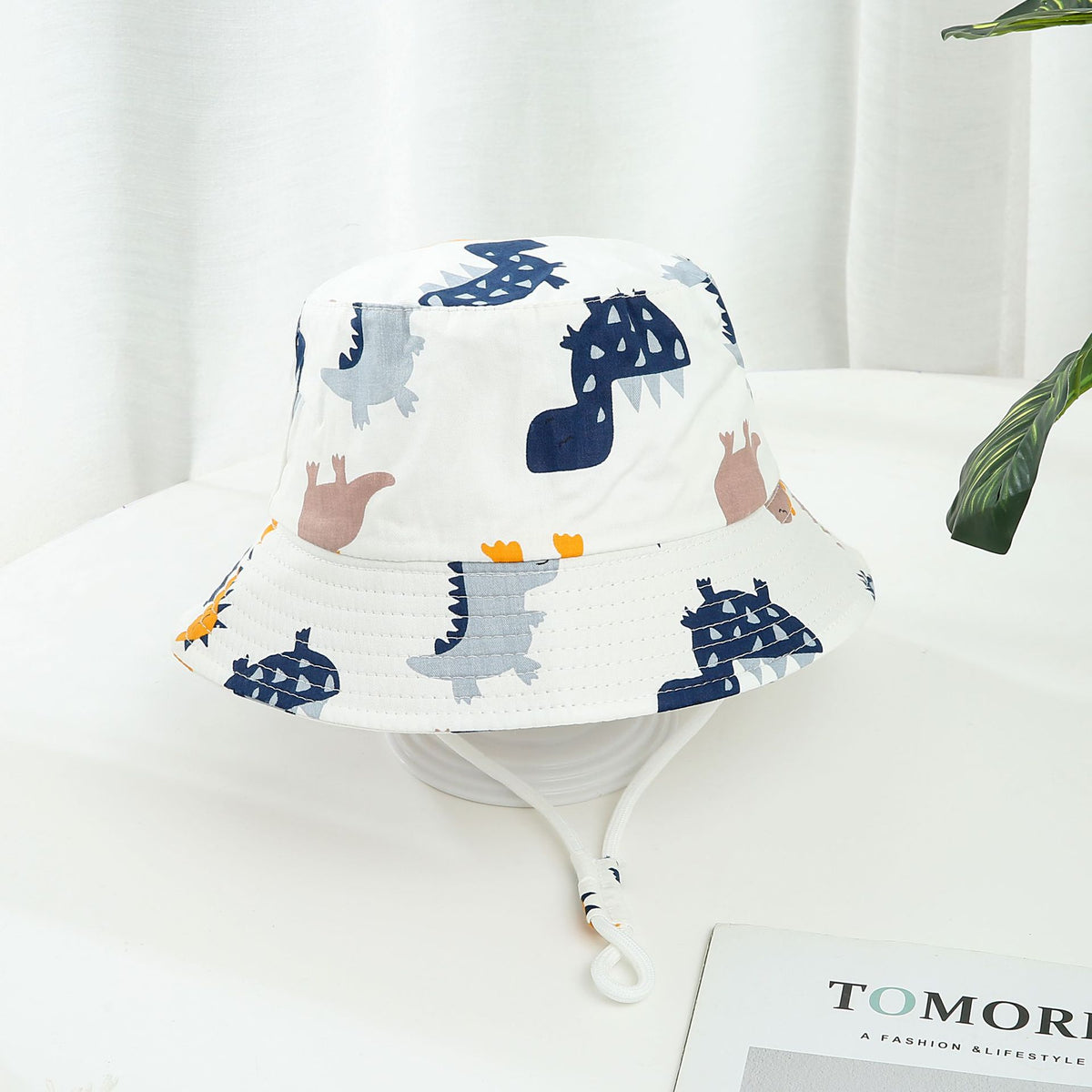 Enfants imprimé Dinosaur Bucket Sun Hat Big Brim Boy Girl Hat