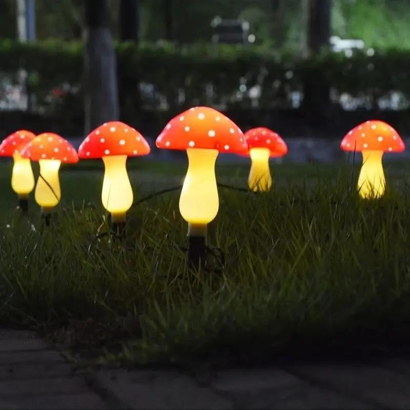 Lampadaire de Champignon solaire et pièce décorative de cour