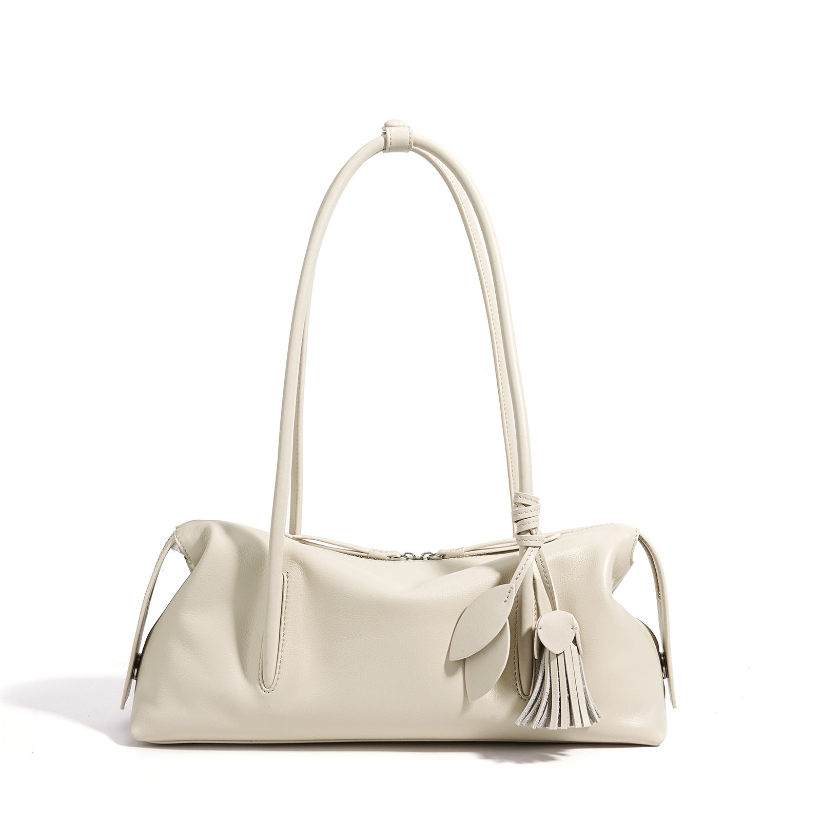 Sac à main en cuir véritable de navette sophistiqué