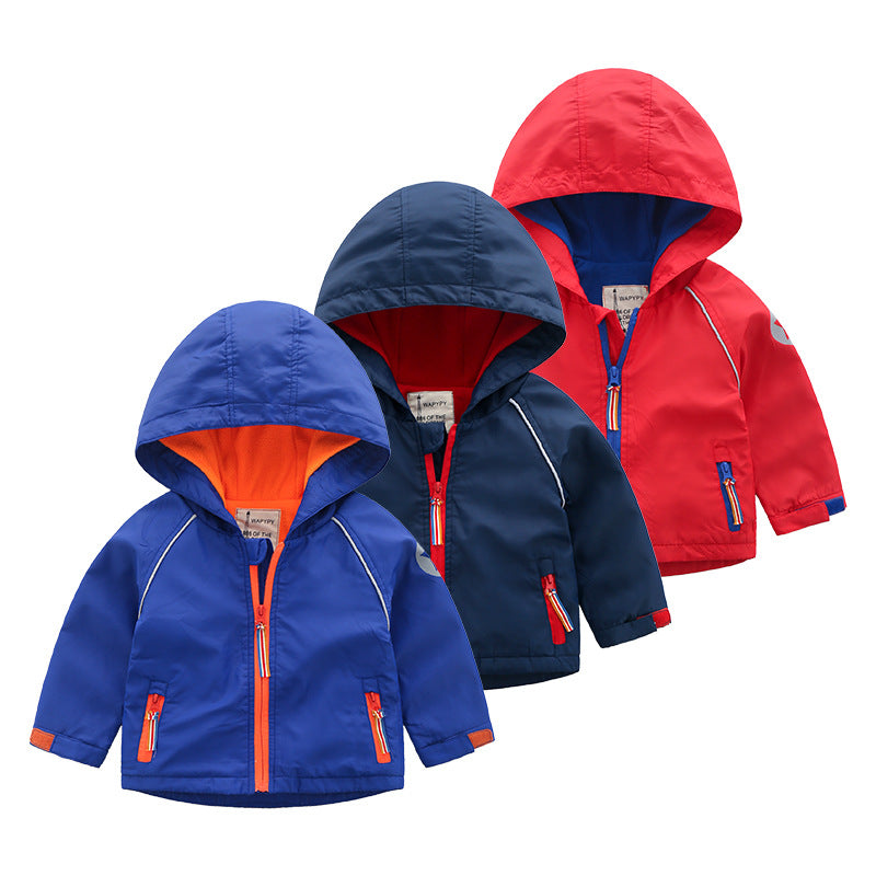 Vêtements d'automne à capuche pour garçons Veste polaire pour enfants