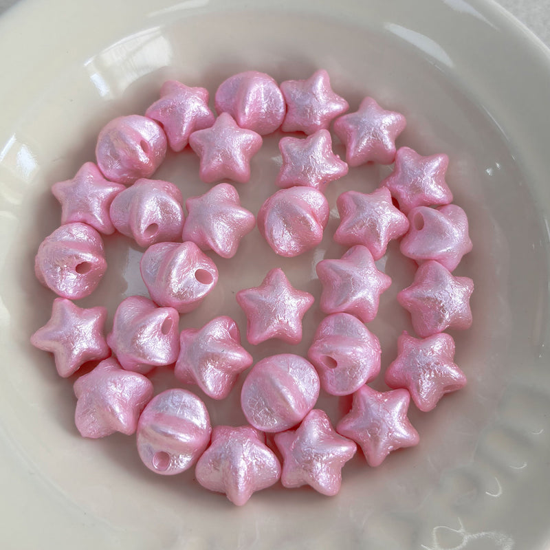 Perles en soie perles acryliques en forme de perles avec trou droit