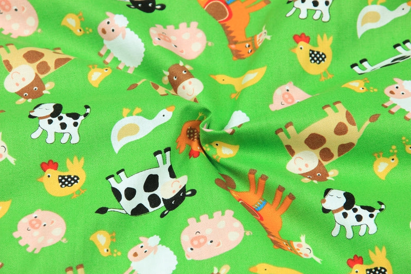 Tissu de coton uni Style nordique Animal imprimé bricolage