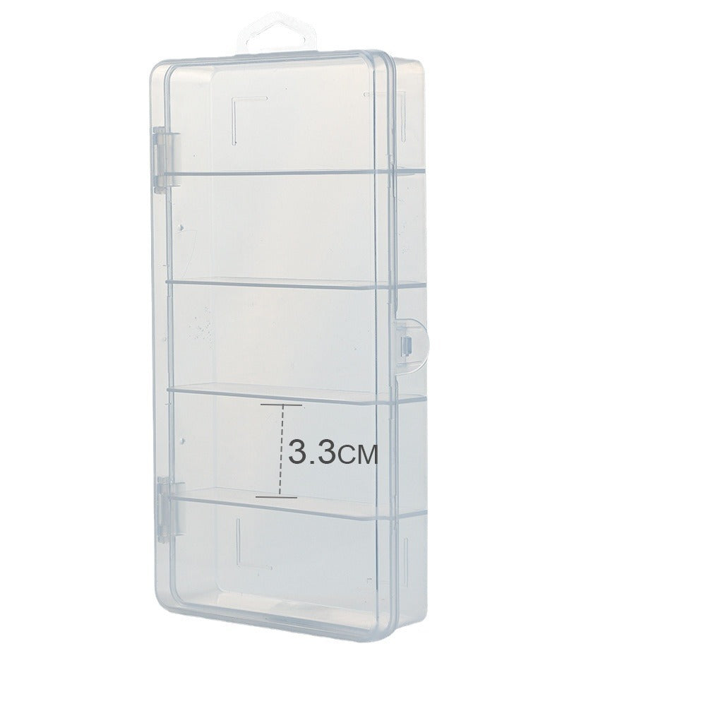 Luya Cinq Grid Transparent PP boîte de matériel de pêche en plastique