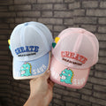 Été Imprimé vert Dinosaure Boys' and Girls' Baseball Cap avec des lettres brodées Et F