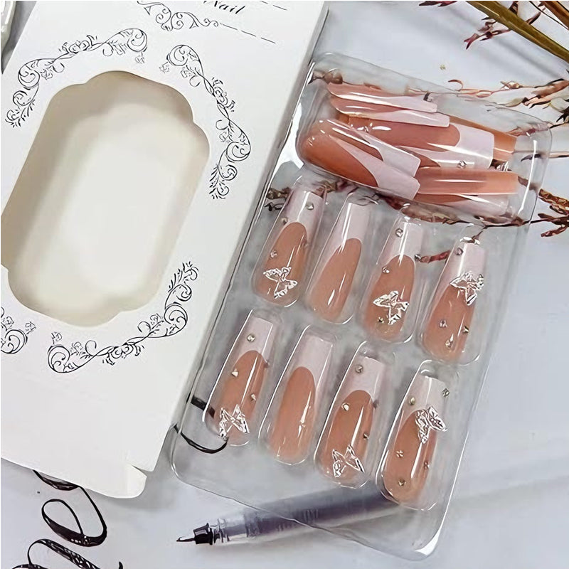 24 PCS Diamond Butterfly Art des ongles