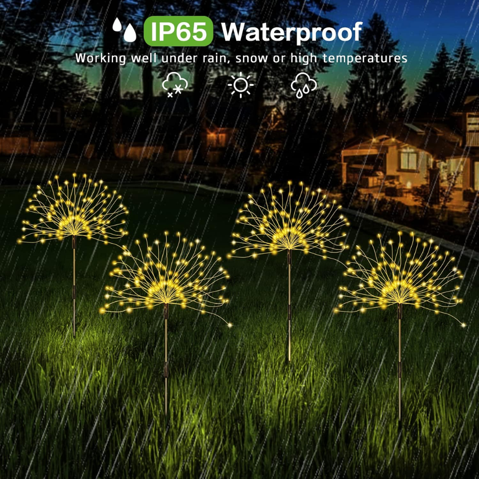 Lampes de jardin à feu solaire 4 Pack