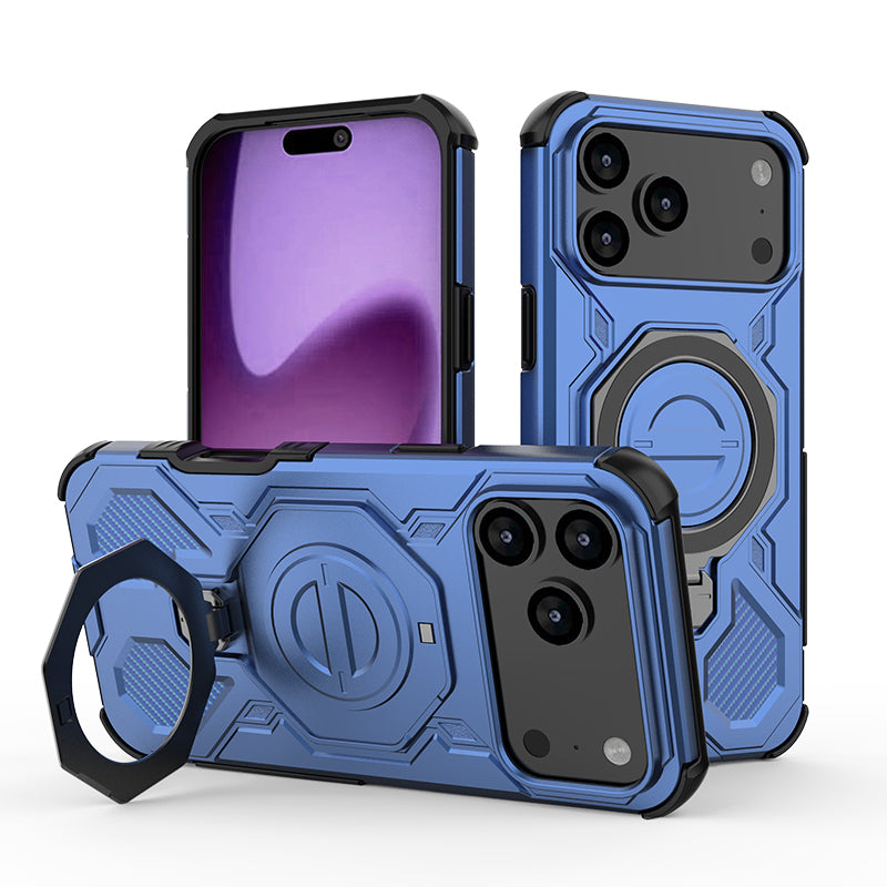 Pour I Téléphone 17 Pro Couverture de téléphone Shockproof Kickstand robuste magnétique