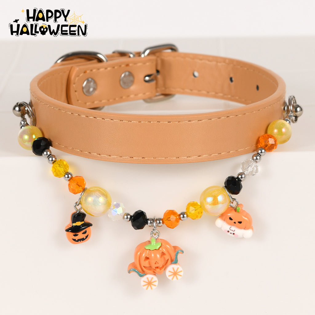 Collier de chat Niche Accessoire Collier d'Halloween avec embellissements perlés
