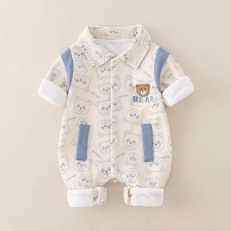 Bébés Vêtements de dessus d'automne à deux couches Baby Onesie