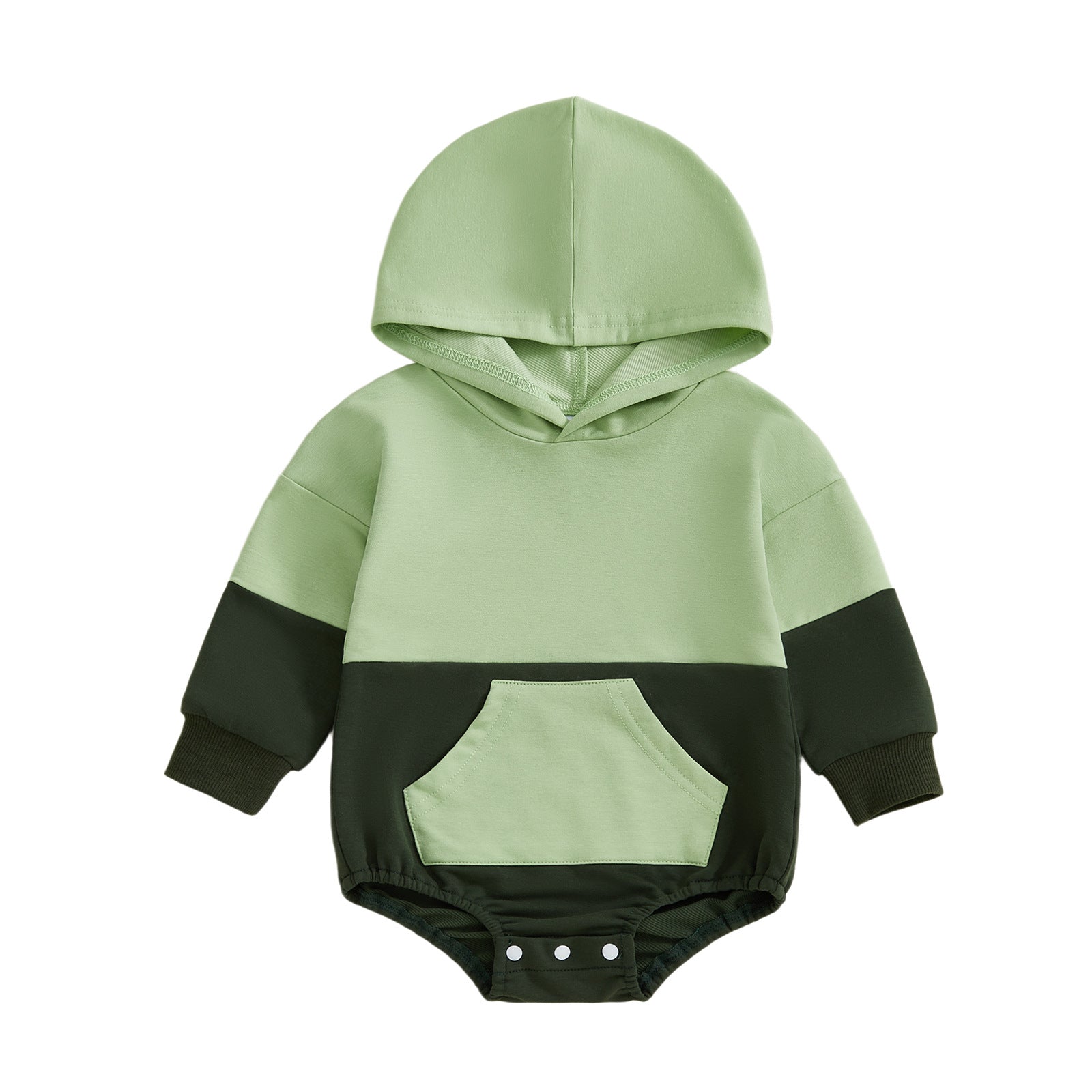 Manches longues Couleur-bloc à capuchon Onesie