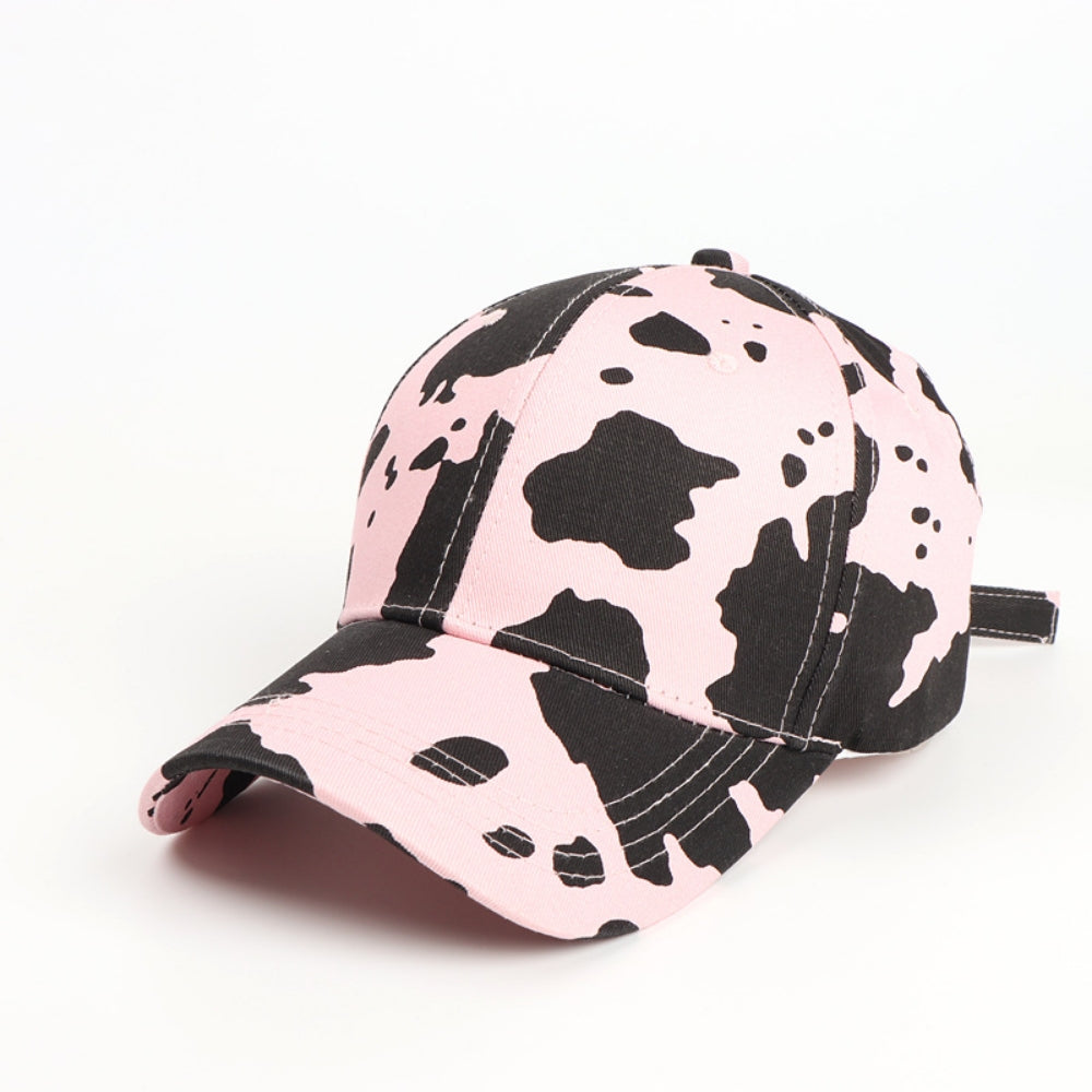 Motif de vache carton brillant impression ajustable style simple et polyvalent Peaked Cap approprié F
