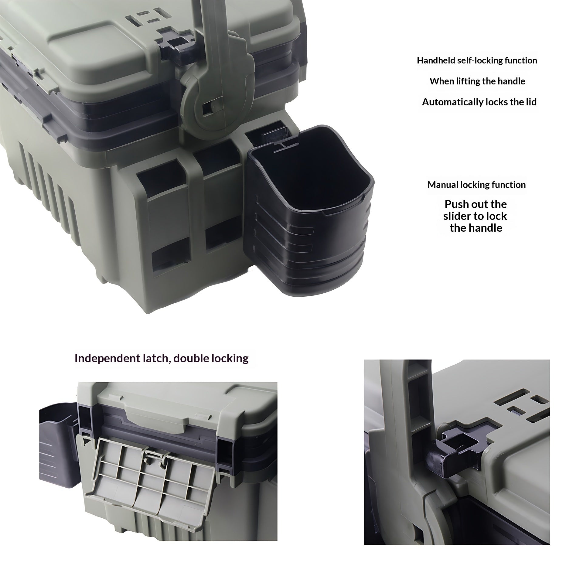 Fortifié Épaisseur Haute Capacité Multi-Compartiment Sit-On BaitcastingTac de pêche en mer