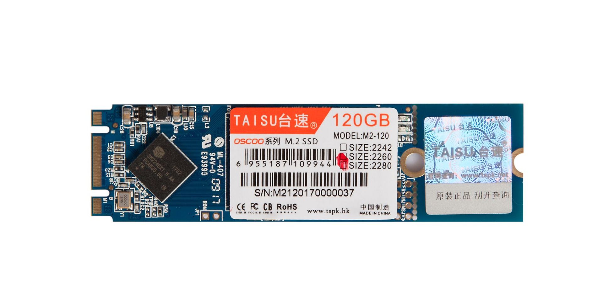 Vente directe usine TAISU 60G120G240G M.2 NGFF
