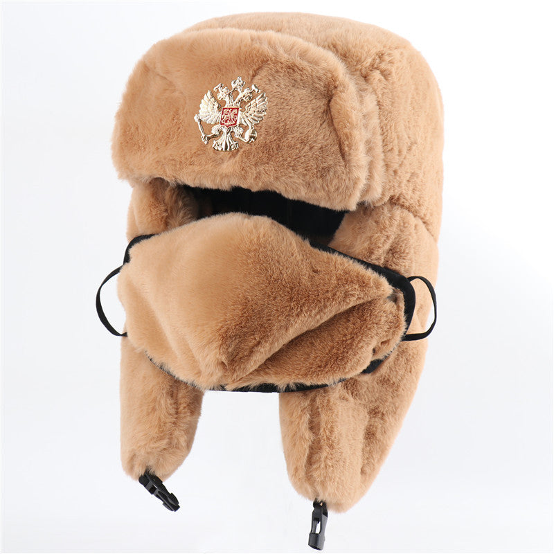Ushanka Hommes et femmes Imitation Lapin fourrure extérieure Earmuffs Chapeau
