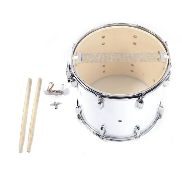 14 X10 pouces Marching Drum Drum Sticks Porte-clés Blanc