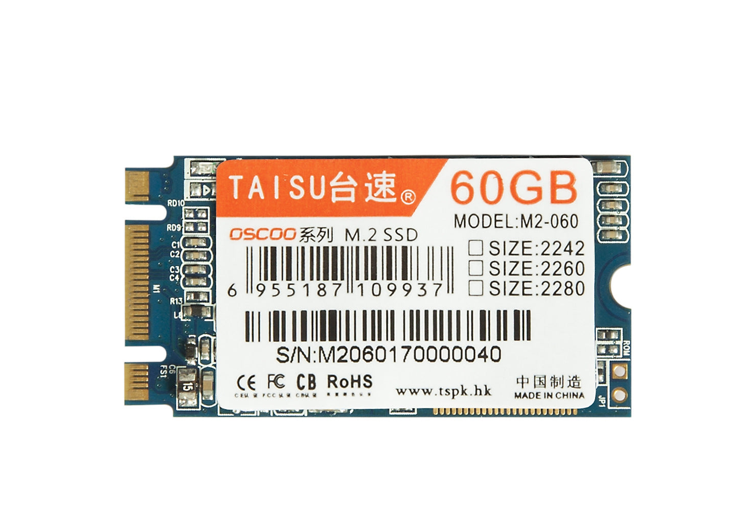 Vente directe usine TAISU 60G120G240G M.2 NGFF
