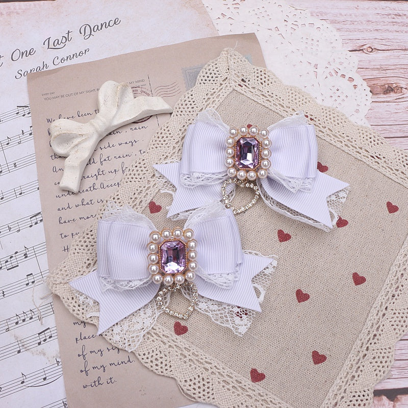 Sweet Mignon Massure Headdress Lace Bow Strass