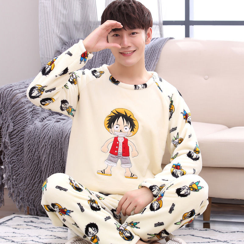 Automne et hiver Pyjama hommes Pyjama Coral polaire épais chaud