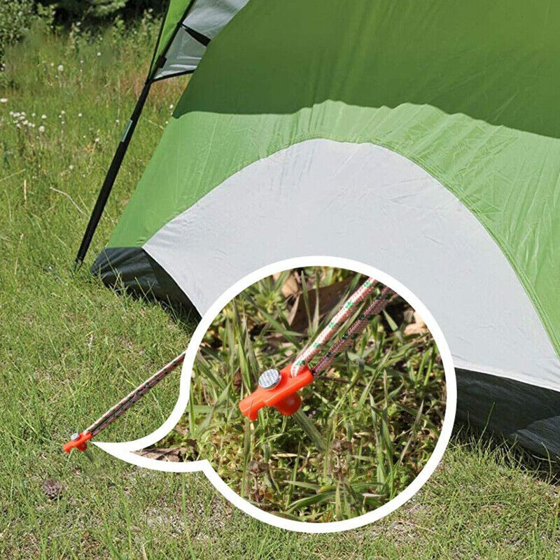 10Pcs Tente en acier galvanisé lourd Pèlerins en métal Camping Anchor de feuille de sol HS