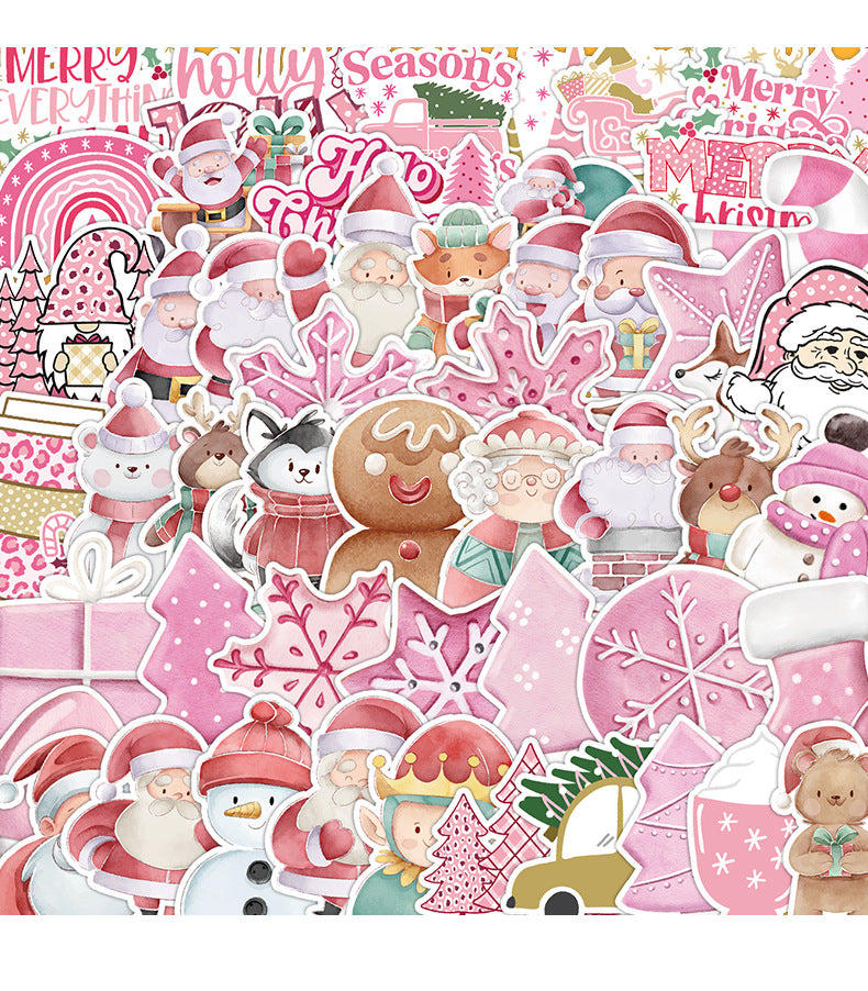 50 mignon décoration de Noël autocollant de voiture téléphone mobile ordinateur Guitar notebook étanche