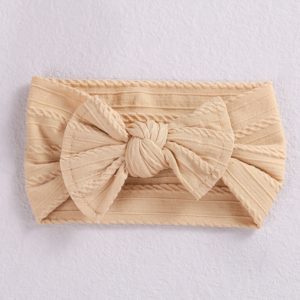 Accessoires pour cheveux bébé Tête élastique Bande passante Edge Nylon Bow Bandeau pour enfants