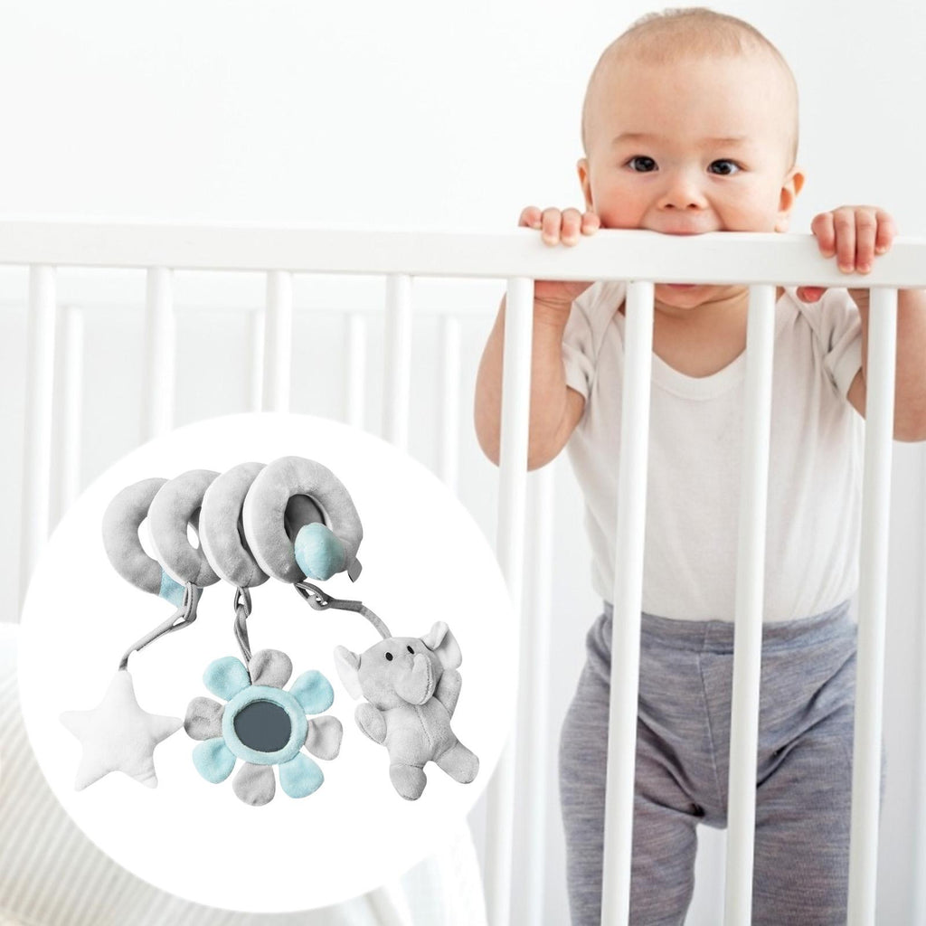 Bébé Pram Activité de crèche Spiral Jouets en peluche Bébé Poussette Jouet Siège de voiture Jouets suspendus E