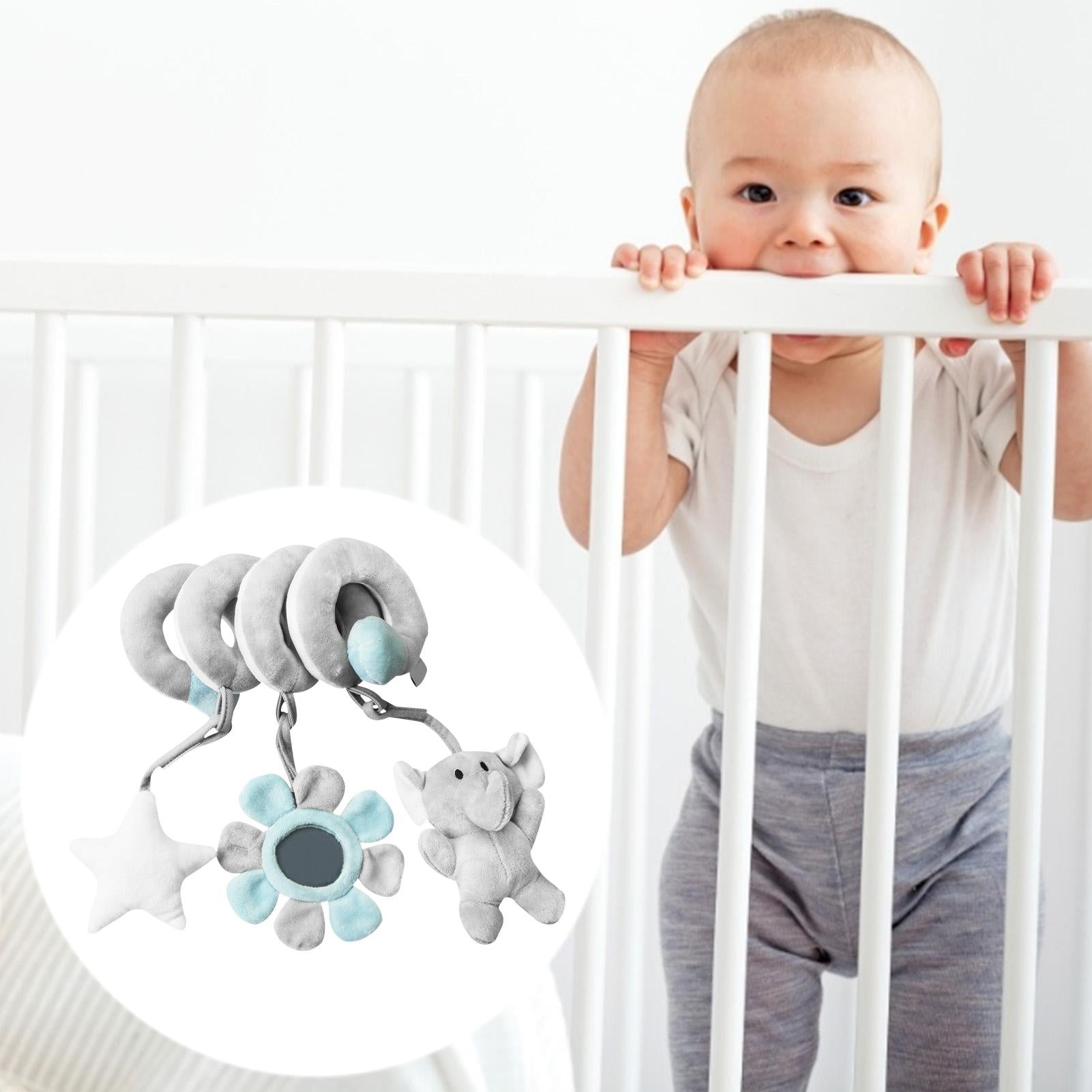 Bébé Pram Activité de crèche Spiral Jouets en peluche Bébé Poussette Jouet Siège de voiture Jouets suspendus E