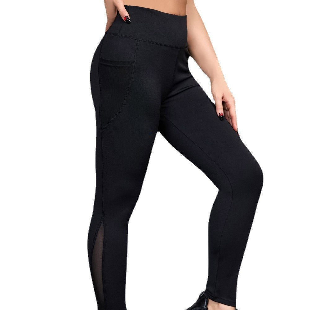 Side Pocket Quick-Dry Stretchy Sports Leggings Yoga Pantalons Femmes Butt-Lifting Course Yoga